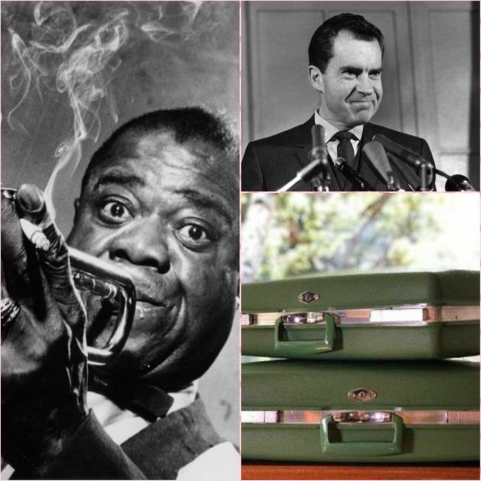 Richard nixon louis armstrong suitcase