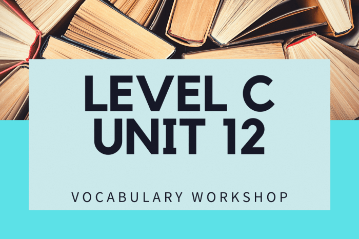 Vocabulary workshop level c unit 3 answer key