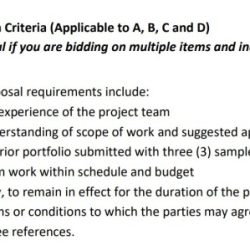 Criteria rfp employee rfp360