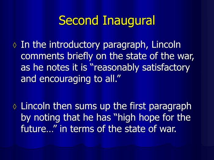 Rhetorical devices in lincoln's second inaugural address